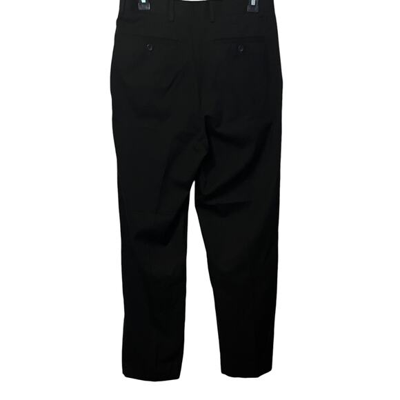 LOUIS RAPHAEL TAILORED FLAT FRONT HIGH-RISE DRESS PANTS, MENS, 30X32, BLACK - Picture 4 of 12